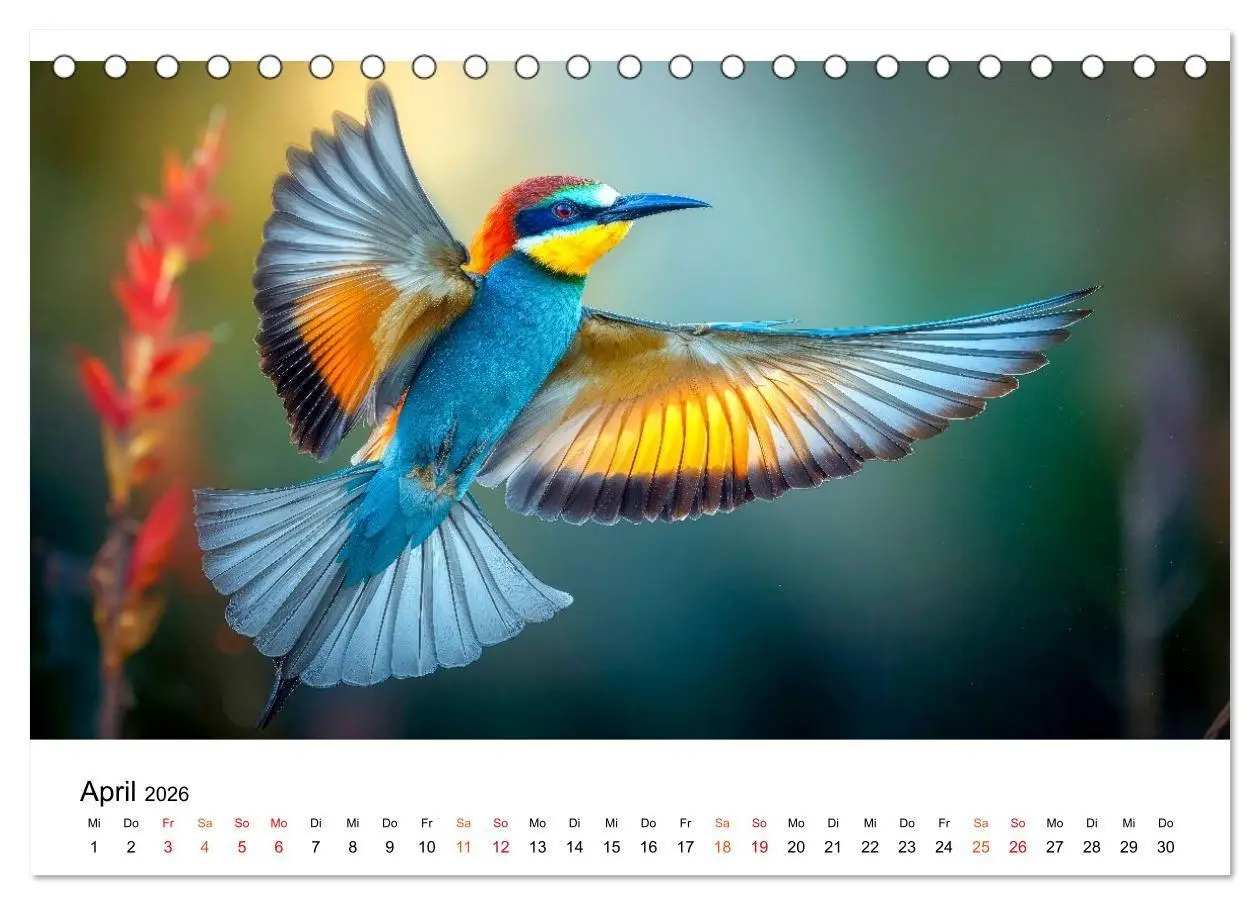 Bild: 9783516658323 | Bienenfresser - im Flug der Farben (Tischkalender 2026 DIN A5...