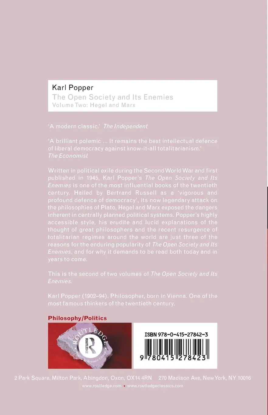 Rückseite: 9780415278423 | The Open Society and its Enemies | Hegel and Marx | Karl Popper | Buch