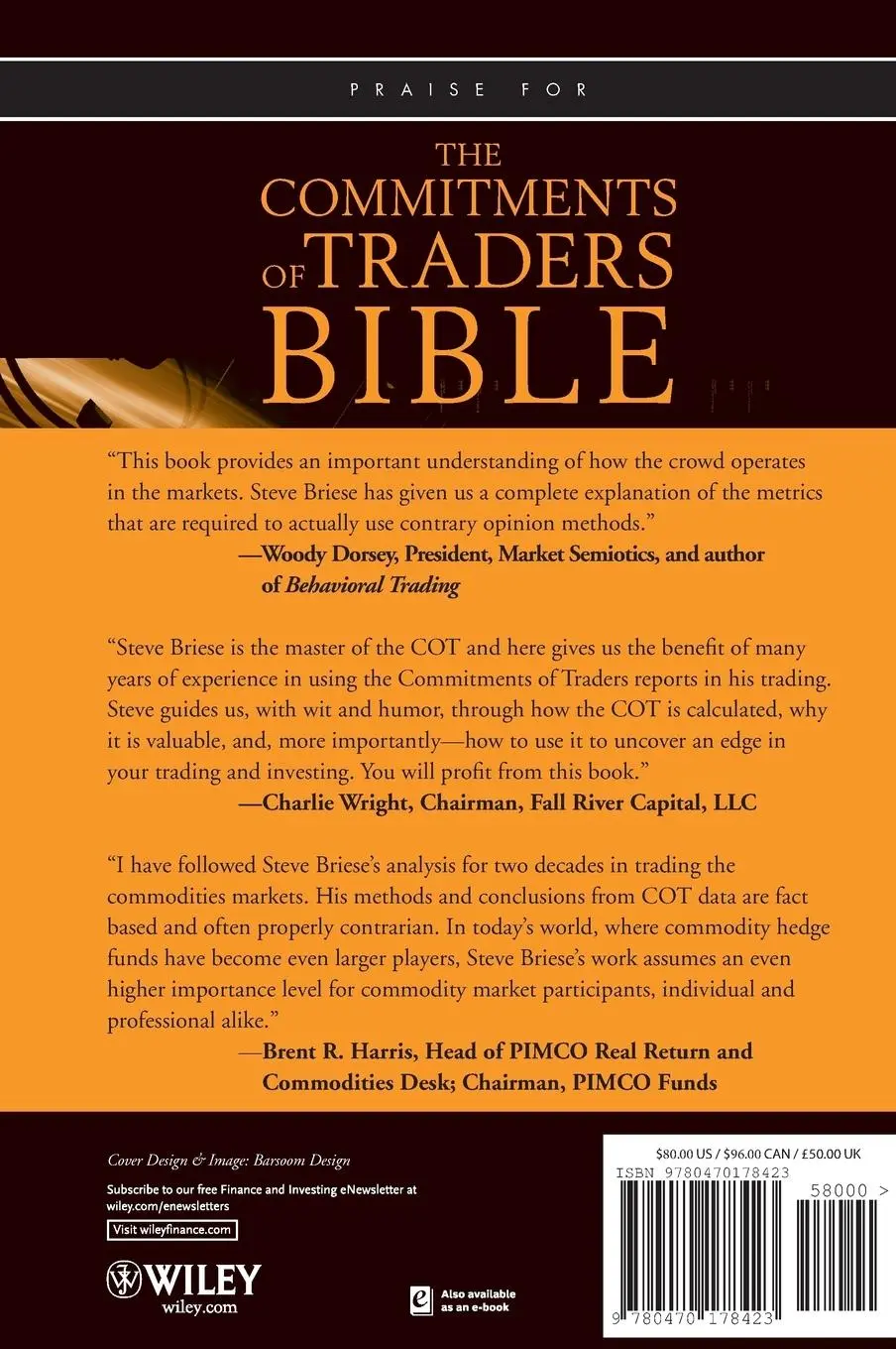 Rückseite: 9780470178423 | The Commitments of Traders Bible | Stephen Briese | Buch | 320 S.