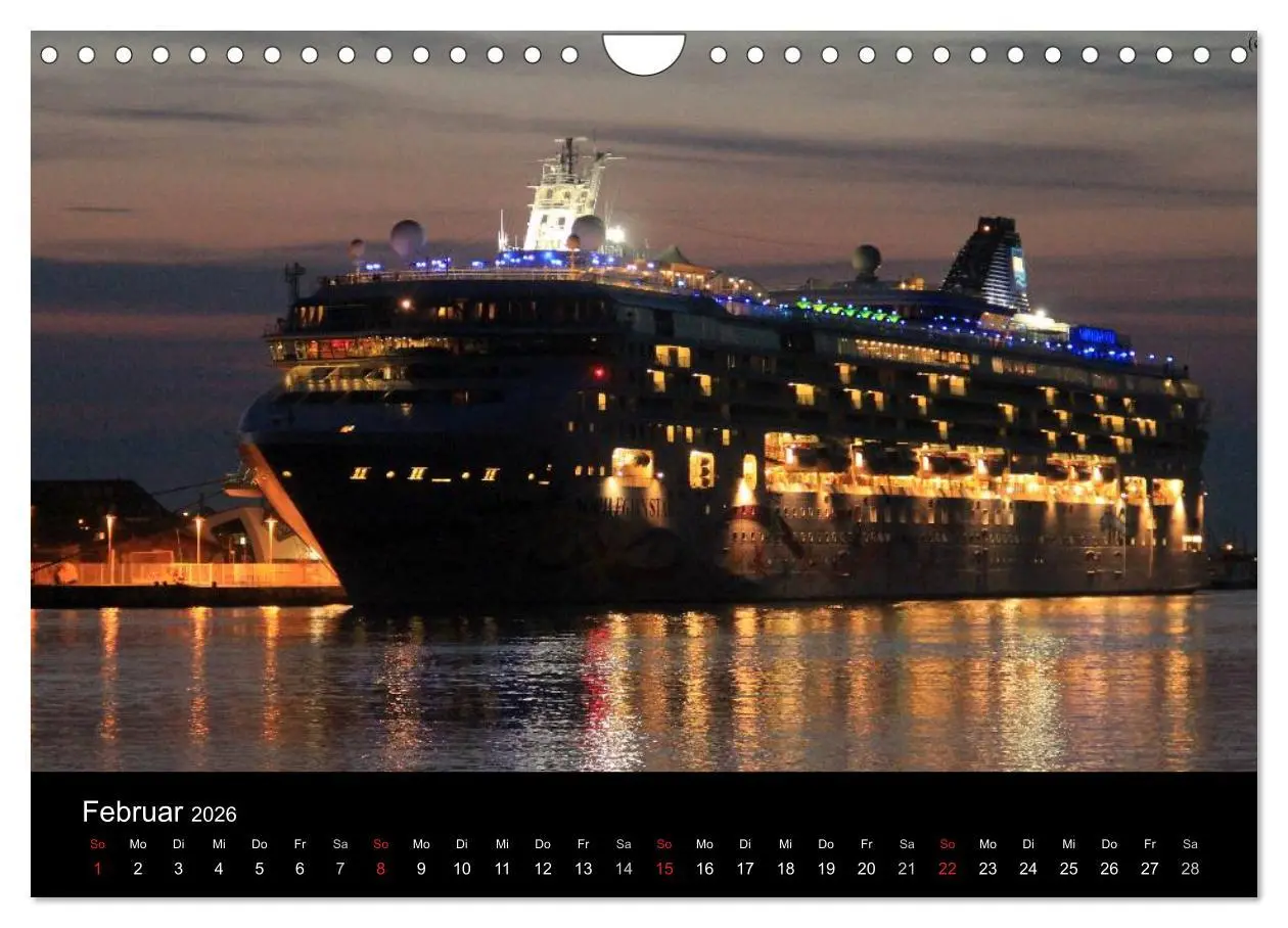 Bild: 9783516198423 | Cruiseliner in Warnemünde (Wandkalender 2026 DIN A4 quer), CALVENDO...