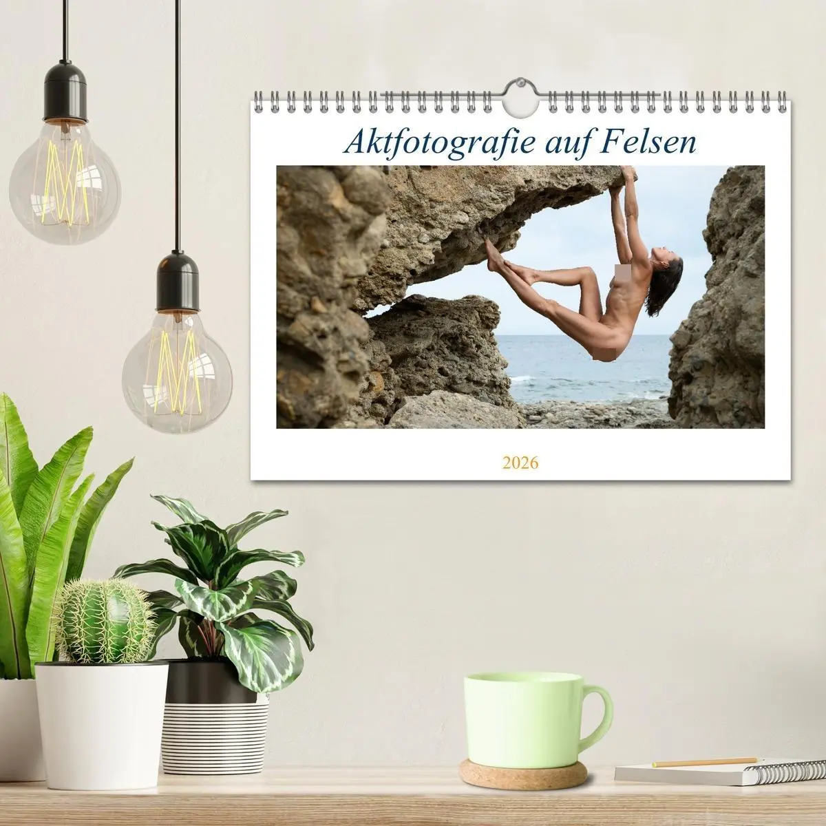Bild: 9783457618523 | Aktfotografie auf Felsen (Wandkalender 2026 DIN A4 quer), CALVENDO...