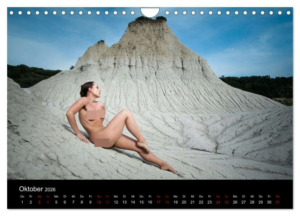 Bild: 9783457618523 | Aktfotografie auf Felsen (Wandkalender 2026 DIN A4 quer), CALVENDO...