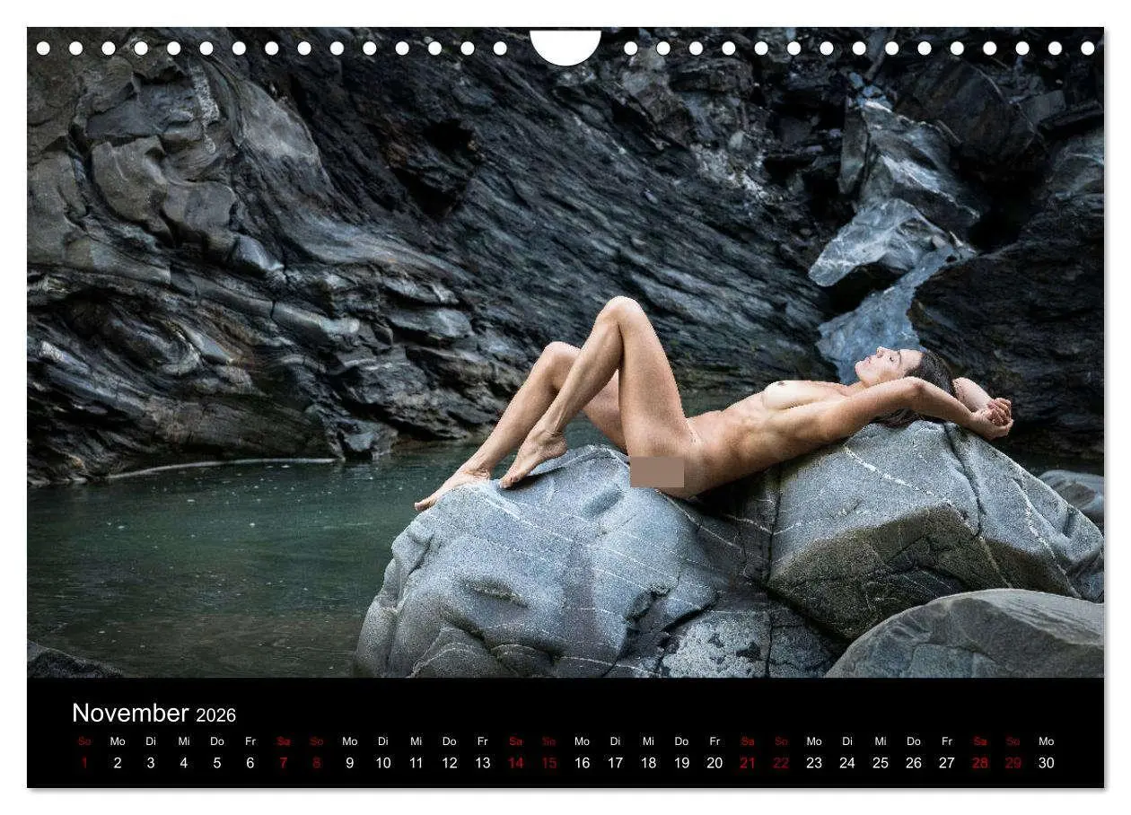 Bild: 9783457618523 | Aktfotografie auf Felsen (Wandkalender 2026 DIN A4 quer), CALVENDO...