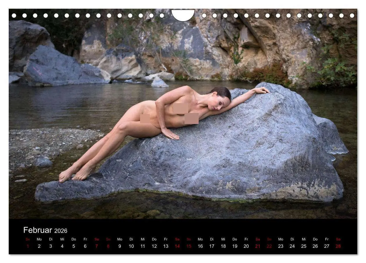 Bild: 9783457618523 | Aktfotografie auf Felsen (Wandkalender 2026 DIN A4 quer), CALVENDO...