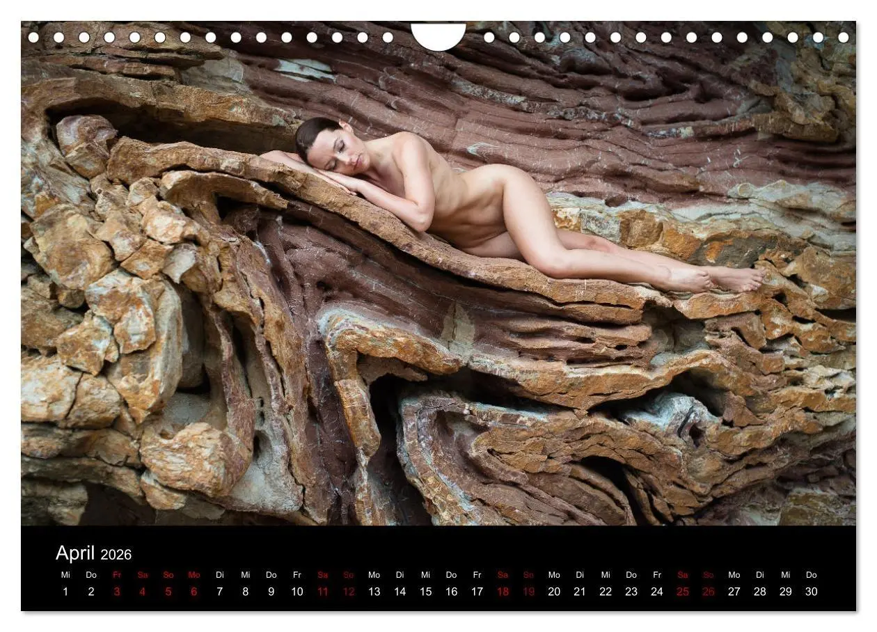 Bild: 9783457618523 | Aktfotografie auf Felsen (Wandkalender 2026 DIN A4 quer), CALVENDO...