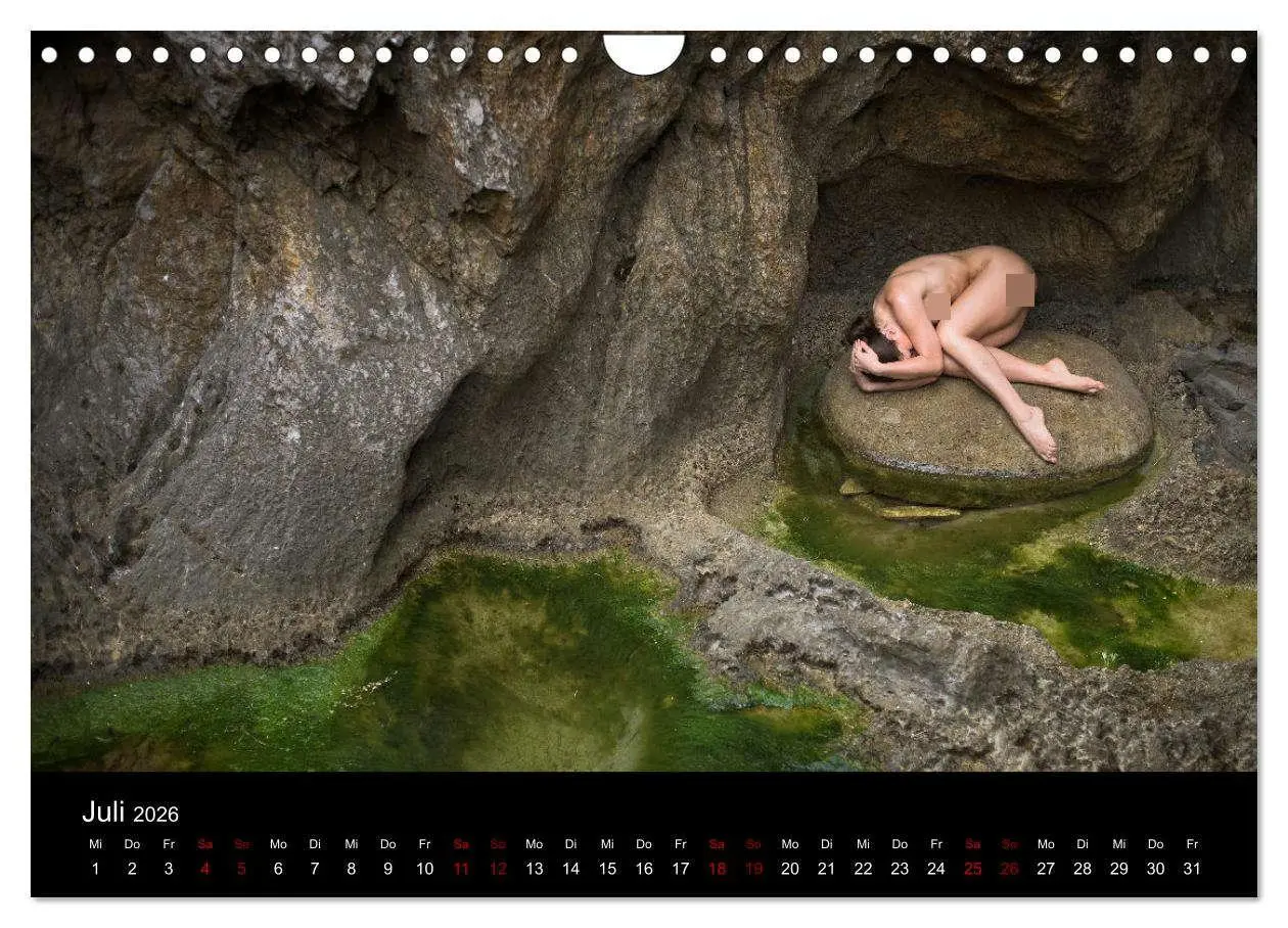 Bild: 9783457618523 | Aktfotografie auf Felsen (Wandkalender 2026 DIN A4 quer), CALVENDO...