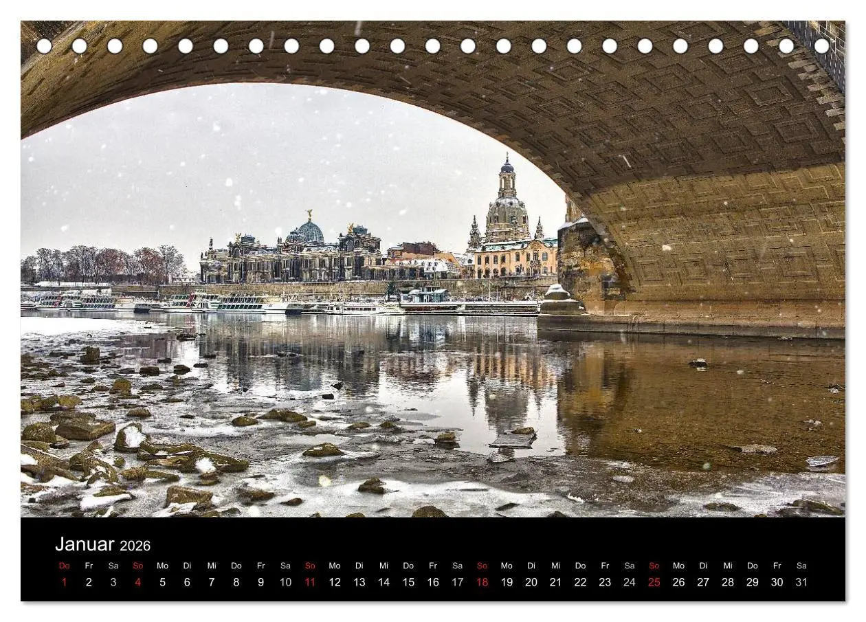 Bild: 9783457928523 | Dresden 2026 (Tischkalender 2026 DIN A5 quer), CALVENDO Monatskalender