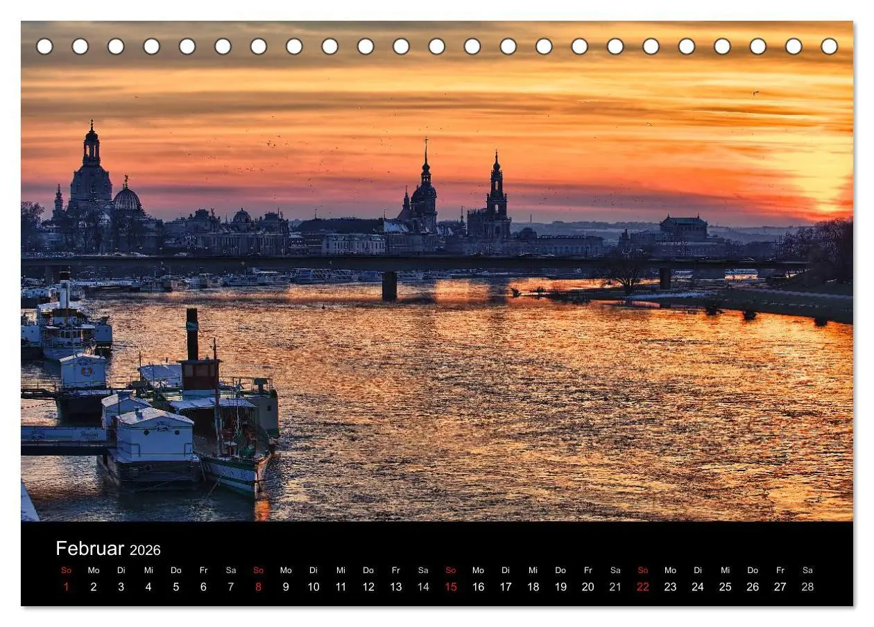 Bild: 9783457928523 | Dresden 2026 (Tischkalender 2026 DIN A5 quer), CALVENDO Monatskalender