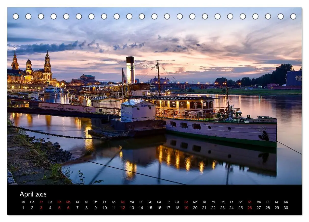 Bild: 9783457928523 | Dresden 2026 (Tischkalender 2026 DIN A5 quer), CALVENDO Monatskalender