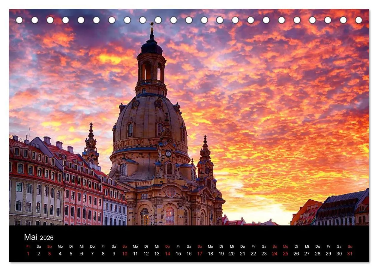 Bild: 9783457928523 | Dresden 2026 (Tischkalender 2026 DIN A5 quer), CALVENDO Monatskalender