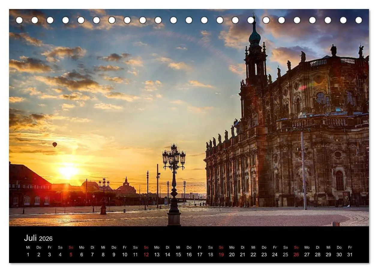 Bild: 9783457928523 | Dresden 2026 (Tischkalender 2026 DIN A5 quer), CALVENDO Monatskalender