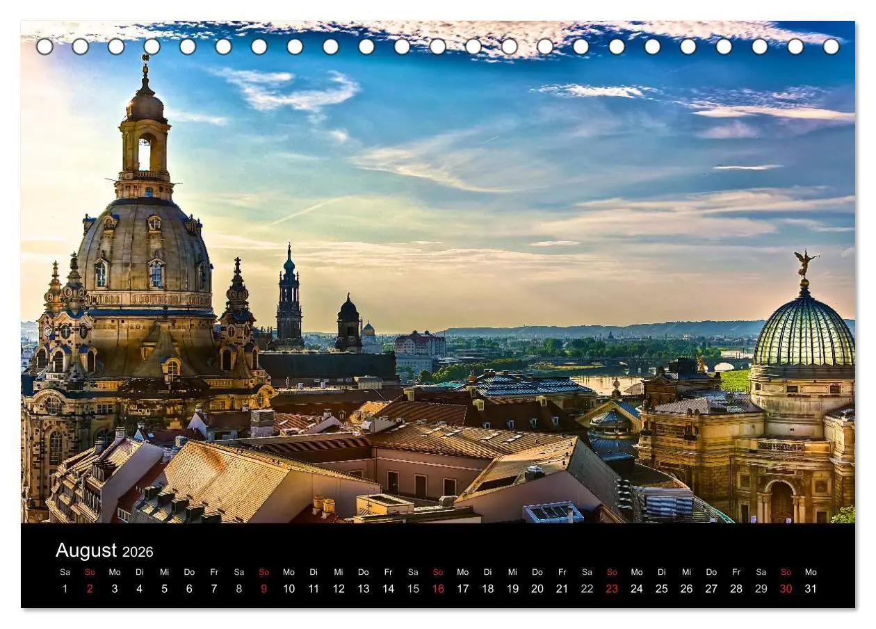 Bild: 9783457928523 | Dresden 2026 (Tischkalender 2026 DIN A5 quer), CALVENDO Monatskalender
