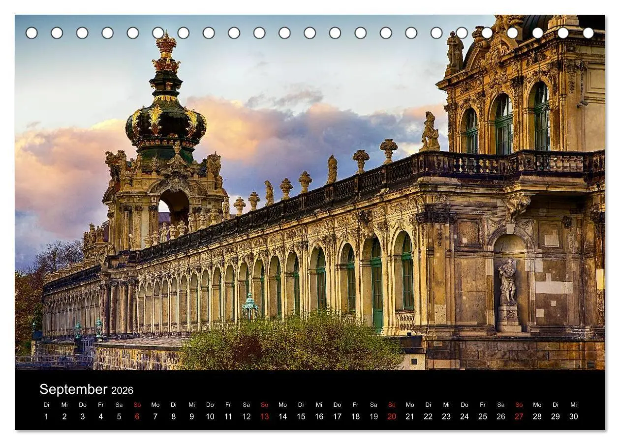 Bild: 9783457928523 | Dresden 2026 (Tischkalender 2026 DIN A5 quer), CALVENDO Monatskalender