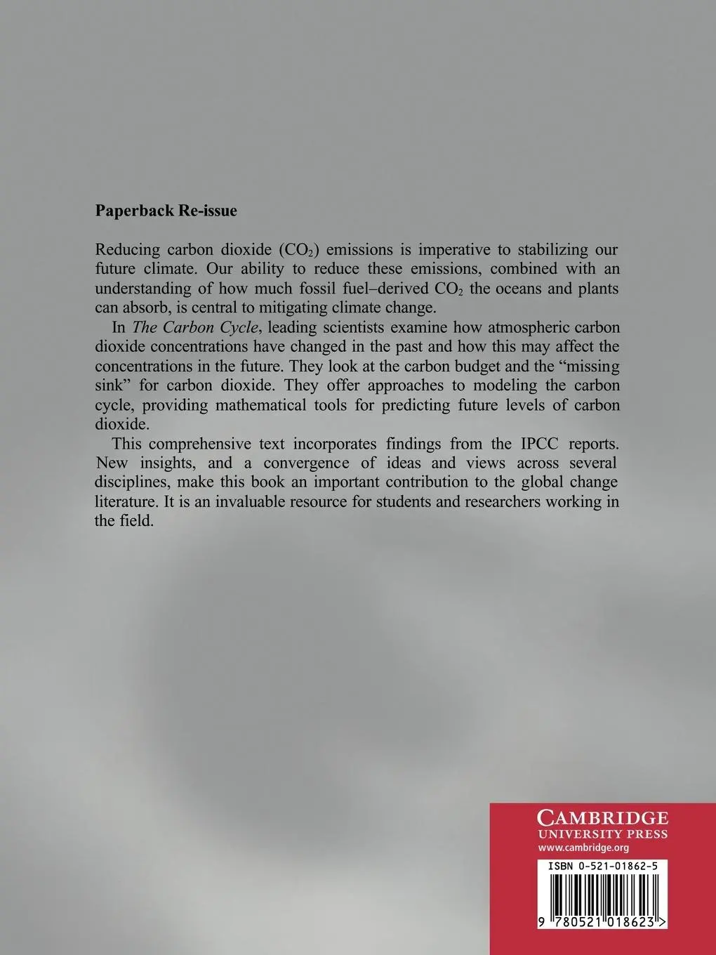 Rückseite: 9780521018623 | The Carbon Cycle | T. M. L. Wigley (u. a.) | Taschenbuch | Englisch