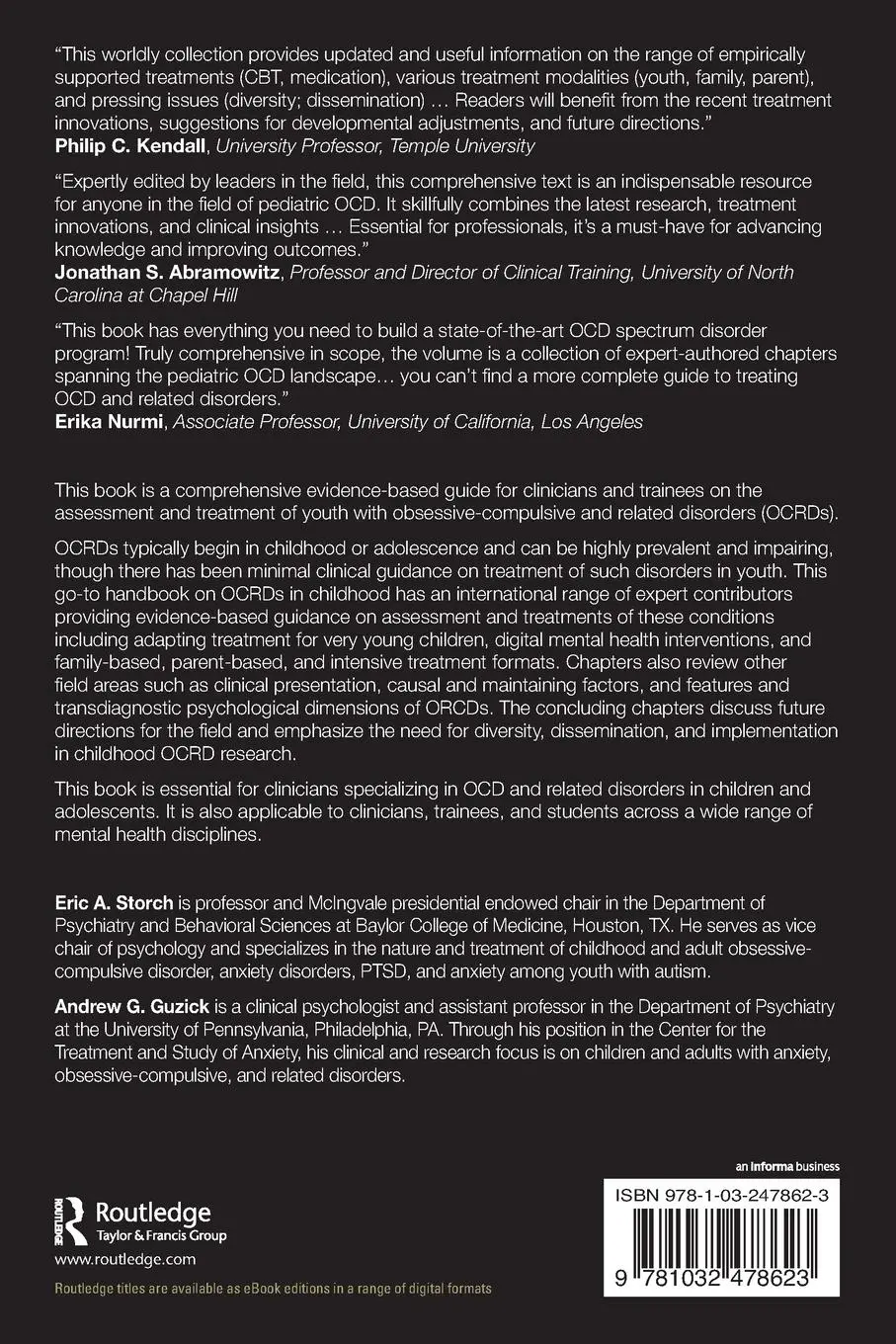 Rückseite: 9781032478623 | Childhood Obsessive-Compulsive and Related Disorders | Guzick (u. a.)