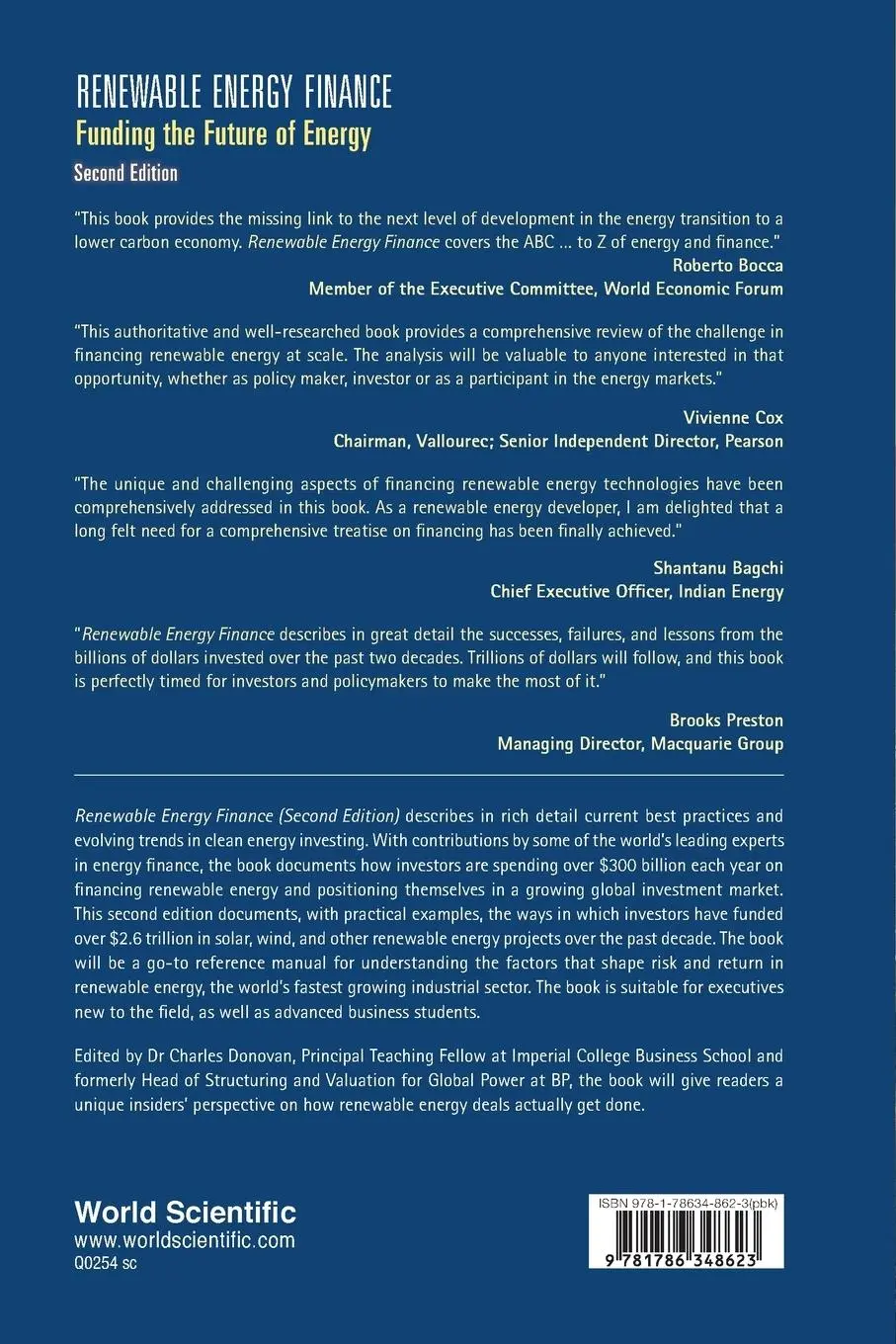 Rückseite: 9781786348623 | RENEWABLE ENERGY FINANC (2ND ED) | Charles W Donovan | Taschenbuch