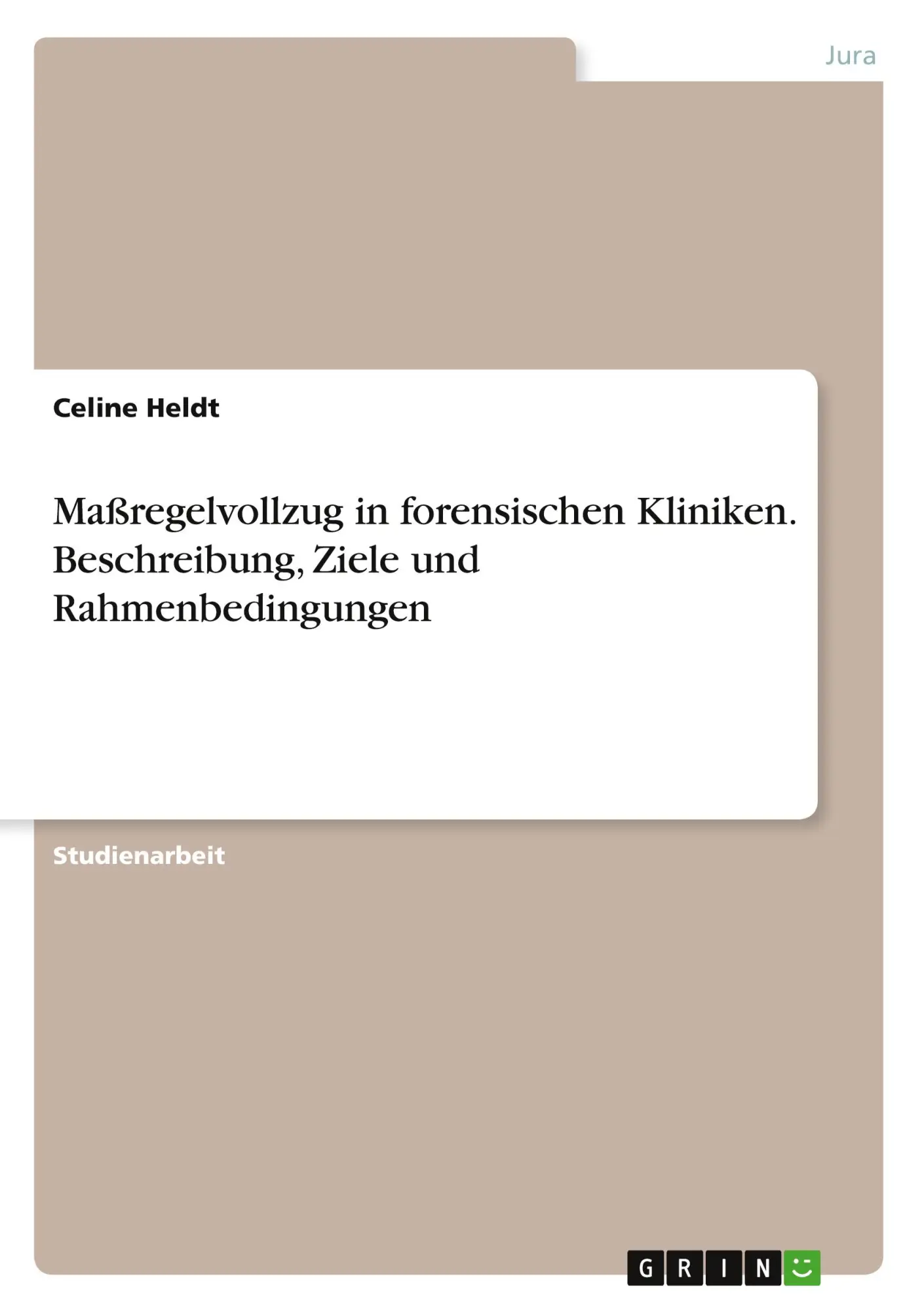 Cover: 9783346728623 | Maßregelvollzug in forensischen Kliniken. Beschreibung, Ziele und...