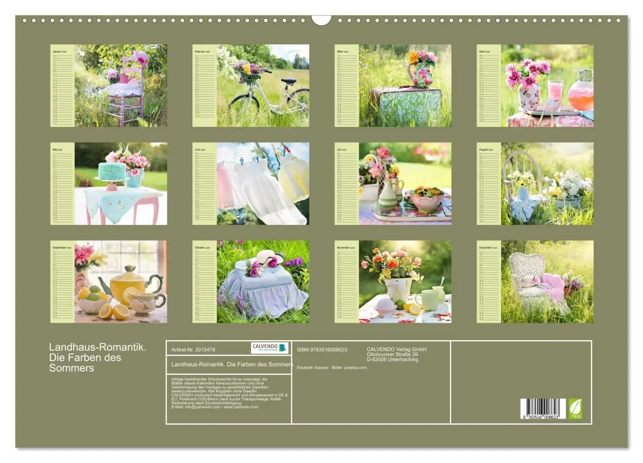 Bild: 9783516008623 | Landhaus-Romantik. Die Farben des Sommers (Wandkalender 2026 DIN A2...