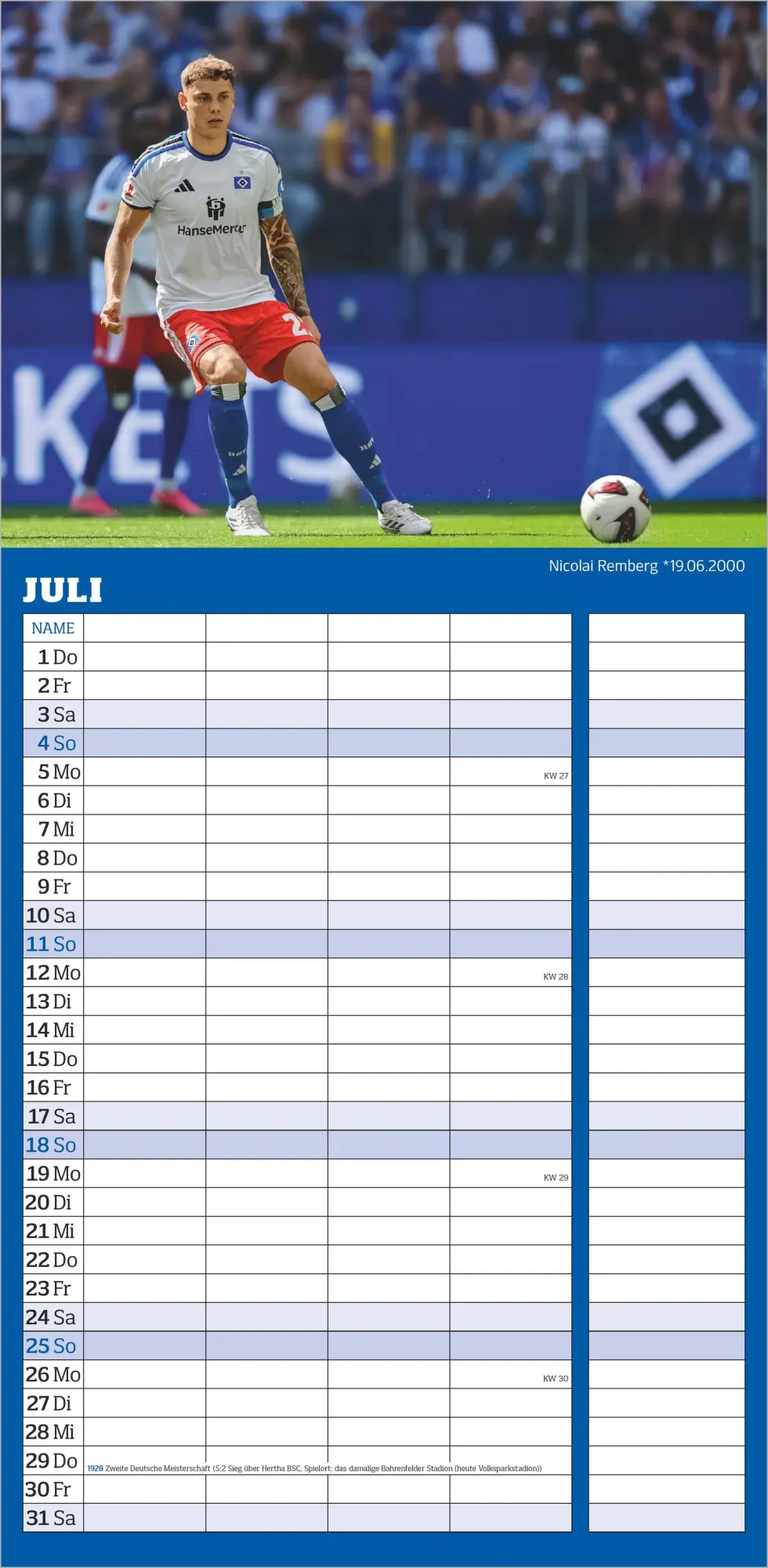 Bild: 4069095018723 | Hamburger SV 2027 | Neumann Verlage GmbH &amp; Co KG | Kalender | 14 S.