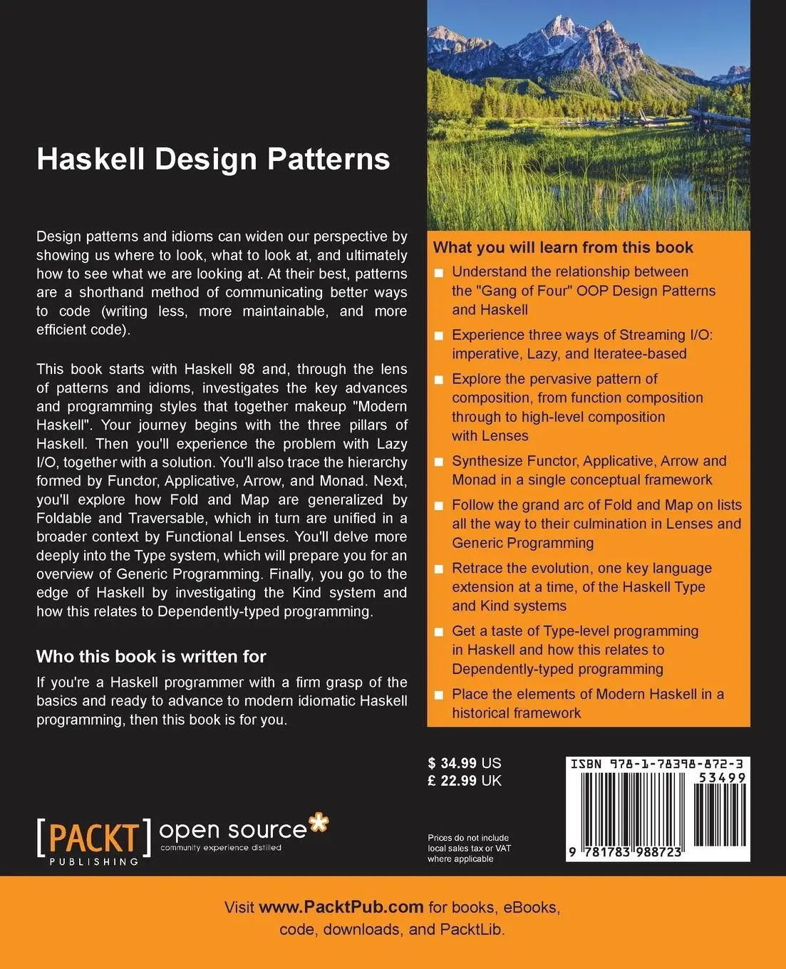 Rückseite: 9781783988723 | Haskell Design Patterns | Ryan Lemmer | Taschenbuch | Englisch | 2015