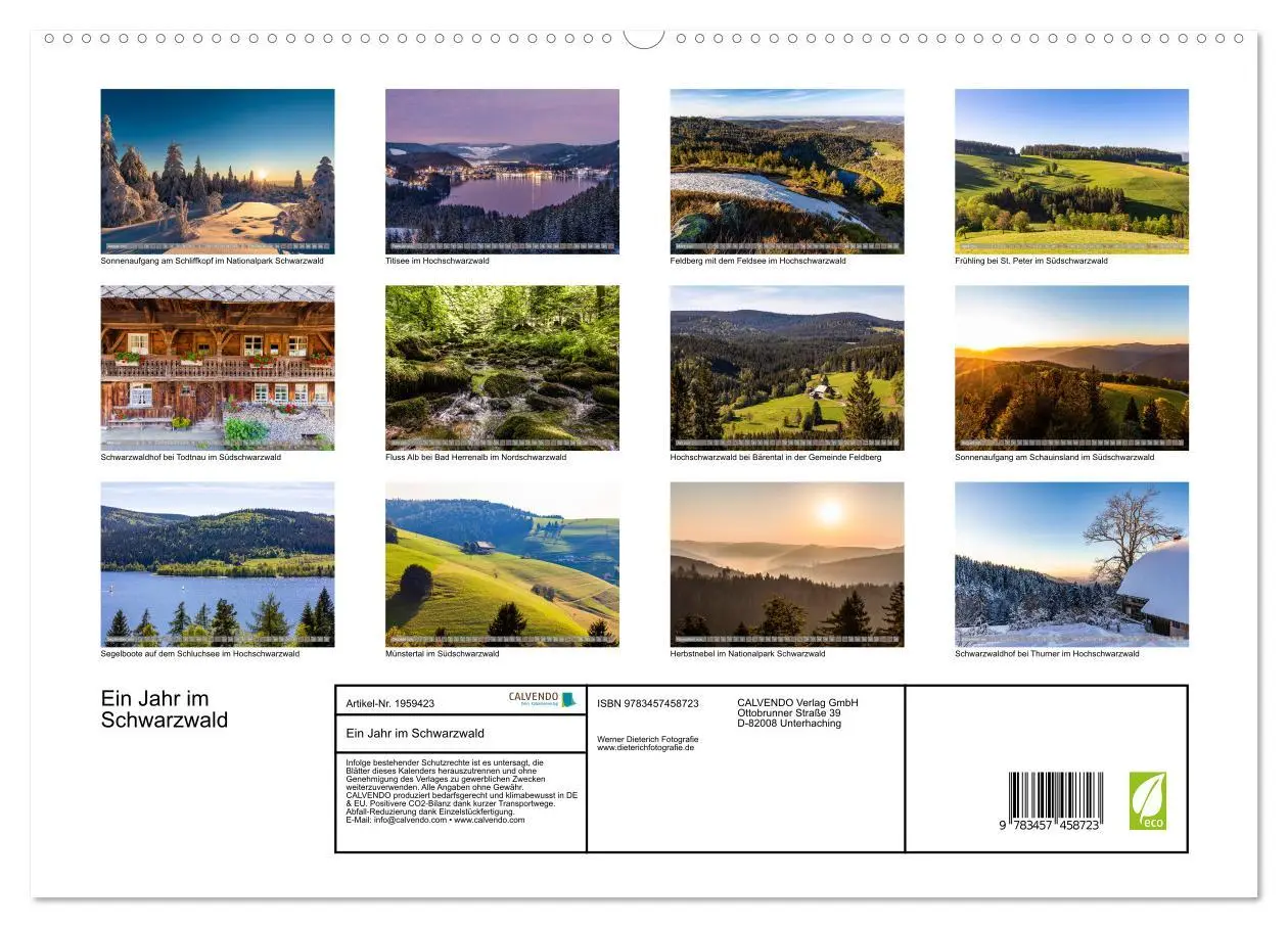 Bild: 9783457458723 | Ein Jahr im Schwarzwald (hochwertiger Premium Wandkalender 2026 DIN...