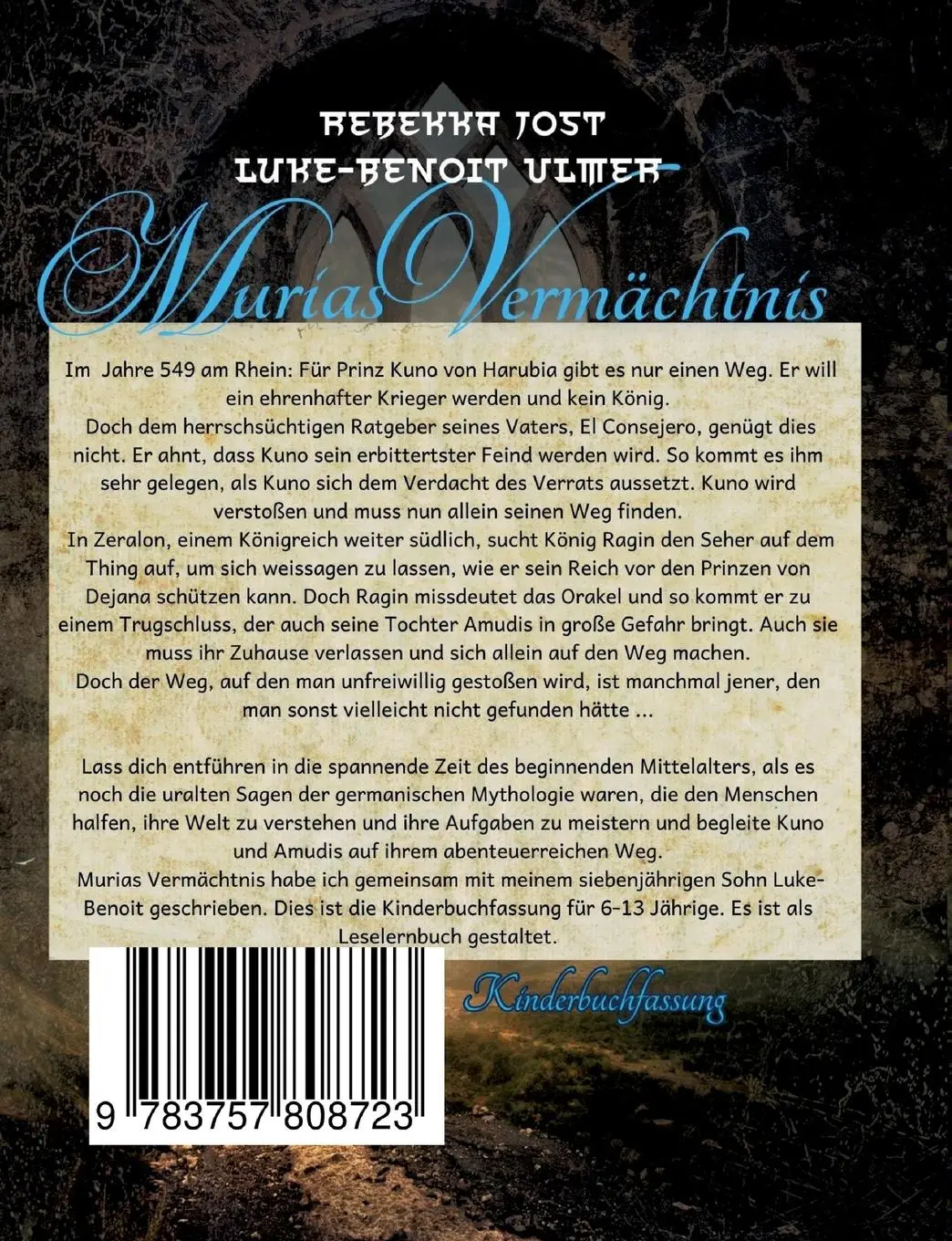 Rückseite: 9783757808723 | Murias Vermächtnis | Kinderbuchfassung | Rebekka Jost (u. a.) | Buch