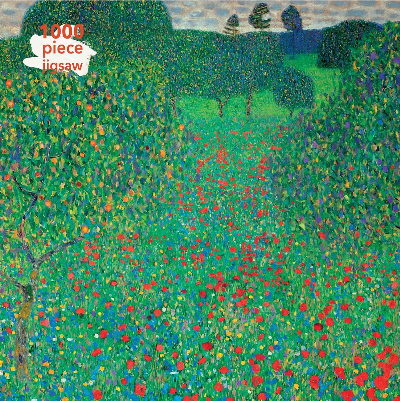 Cover: 9781787558823 | Adult Jigsaw Puzzle Gustav Klimt: Poppy Field | Flame Tree Publishing