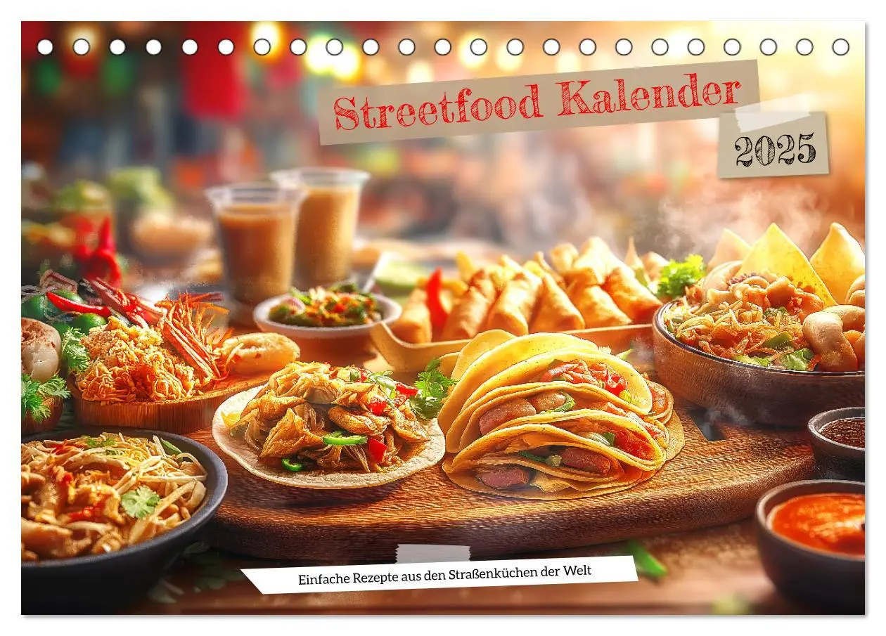 Cover: 9783457208823 | Streetfood Kalender - Einfache Rezepte aus den Straßenküchen der...