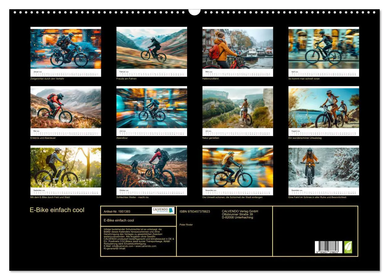 Bild: 9783457378823 | E-Bike einfach cool (Wandkalender 2026 DIN A2 quer), CALVENDO...