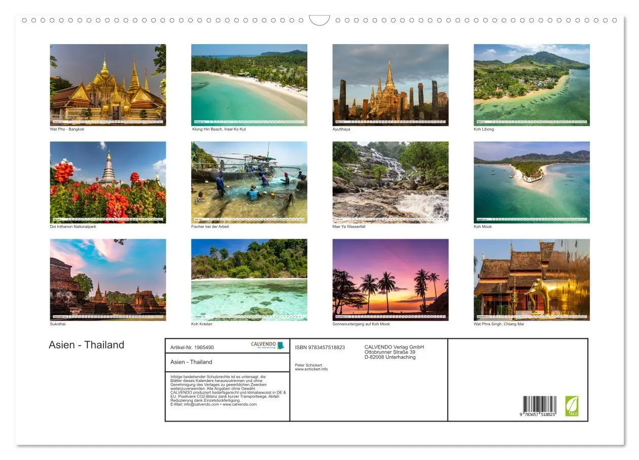 Bild: 9783457518823 | Asien - Thailand (Wandkalender 2026 DIN A2 quer), CALVENDO...