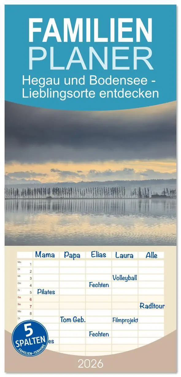 Cover: 9783516608823 | Familienplaner 2026 - Hegau und Bodensee - Lieblingsorte entdecken...