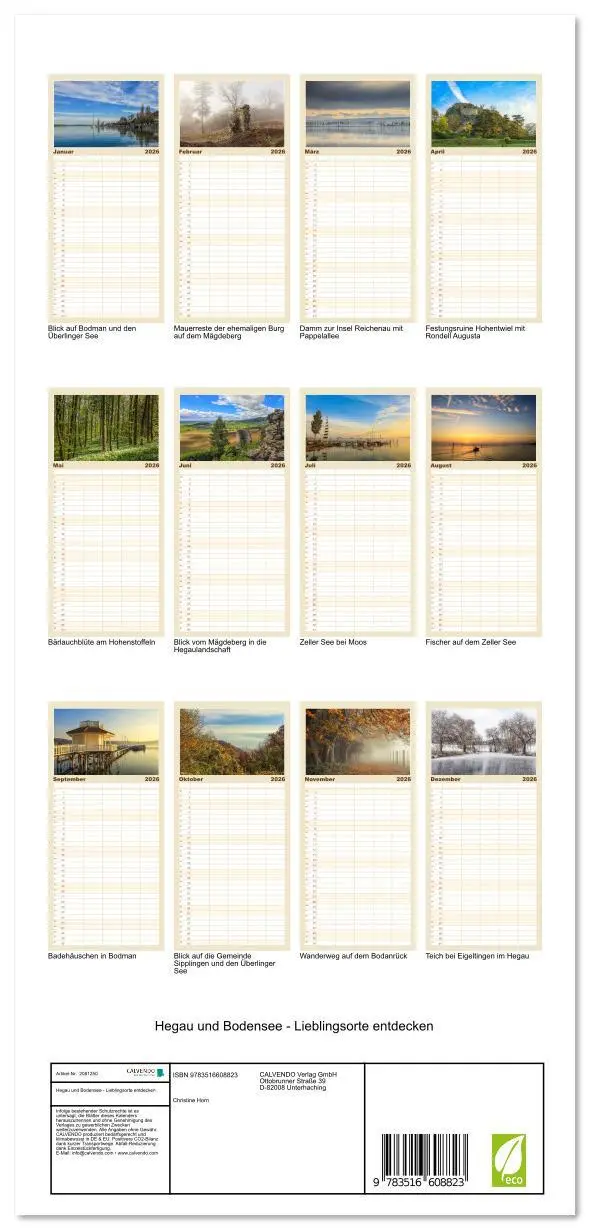 Bild: 9783516608823 | Familienplaner 2026 - Hegau und Bodensee - Lieblingsorte entdecken...