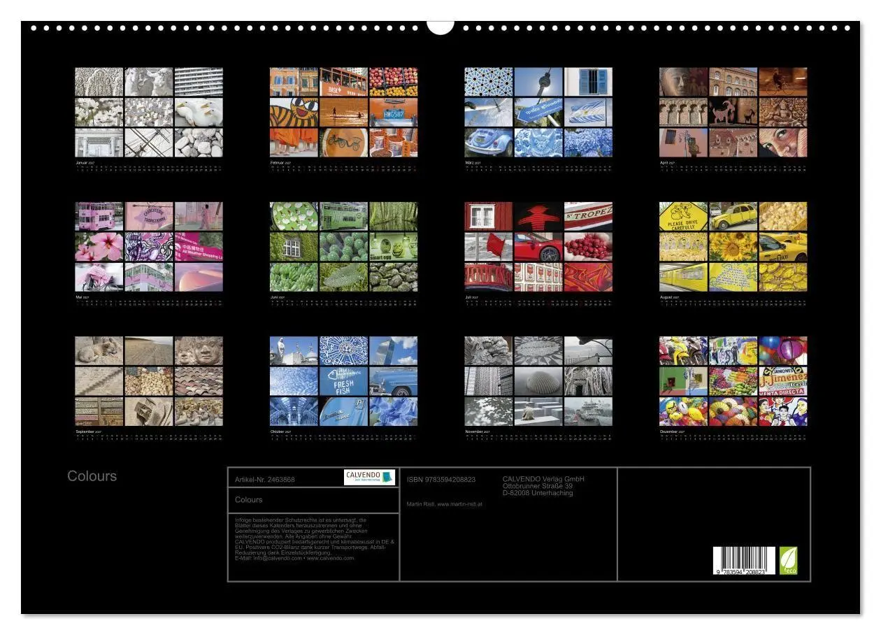 Bild: 9783594208823 | Colours (Wandkalender 2027 DIN A2 quer), CALVENDO Monatskalender