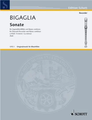 Cover: 9790001098823 | Sonata A Minor | D. Bigaglia | Buch | 1978 | Schott Music