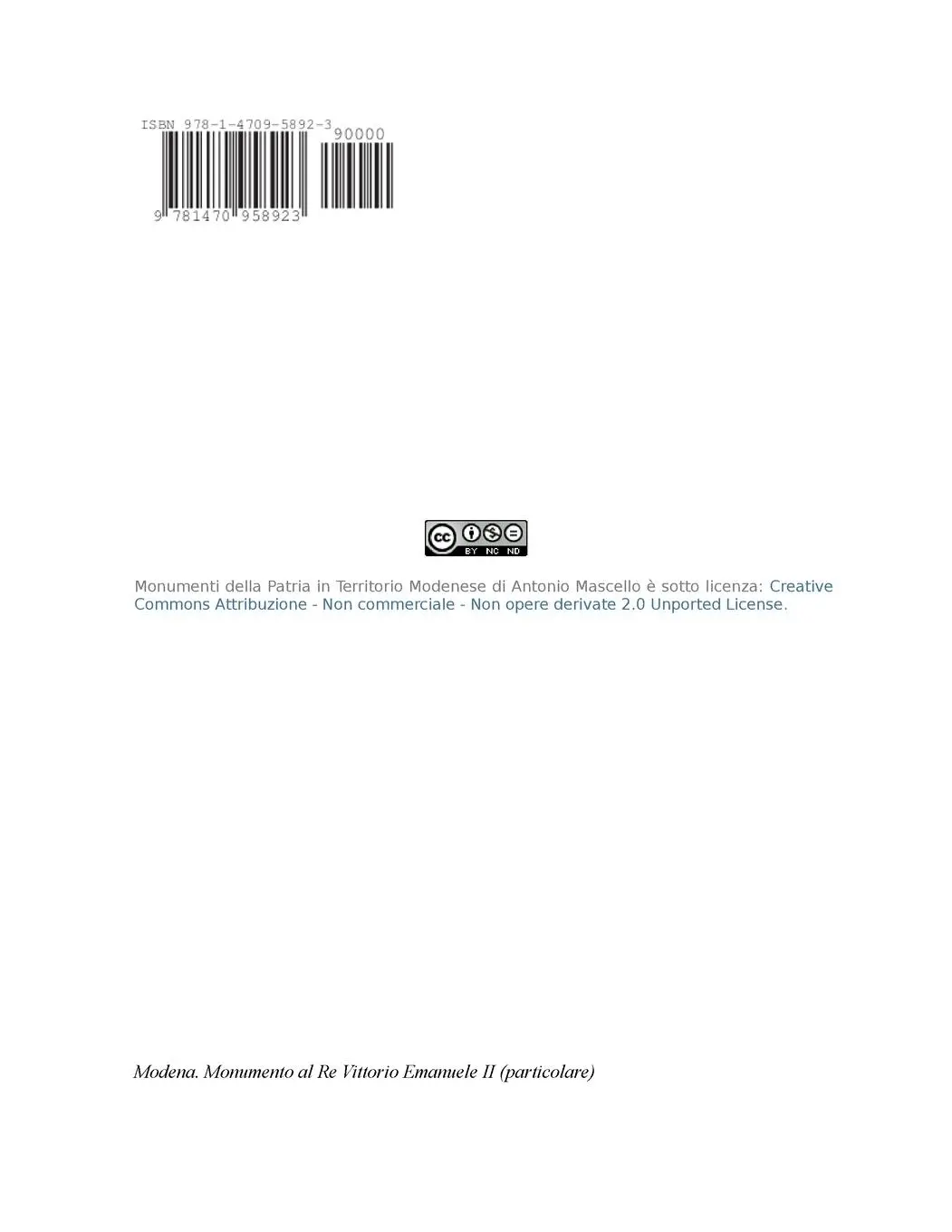 Rückseite: 9781470958923 | Monumenti della Patria in Territorio Modenese | Antonio Mascello