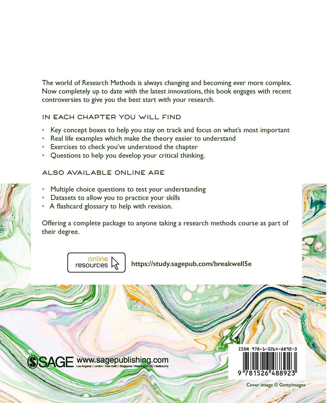 Rückseite: 9781526488923 | Research Methods in Psychology | Glynis M. Breakwell (u. a.) | Buch