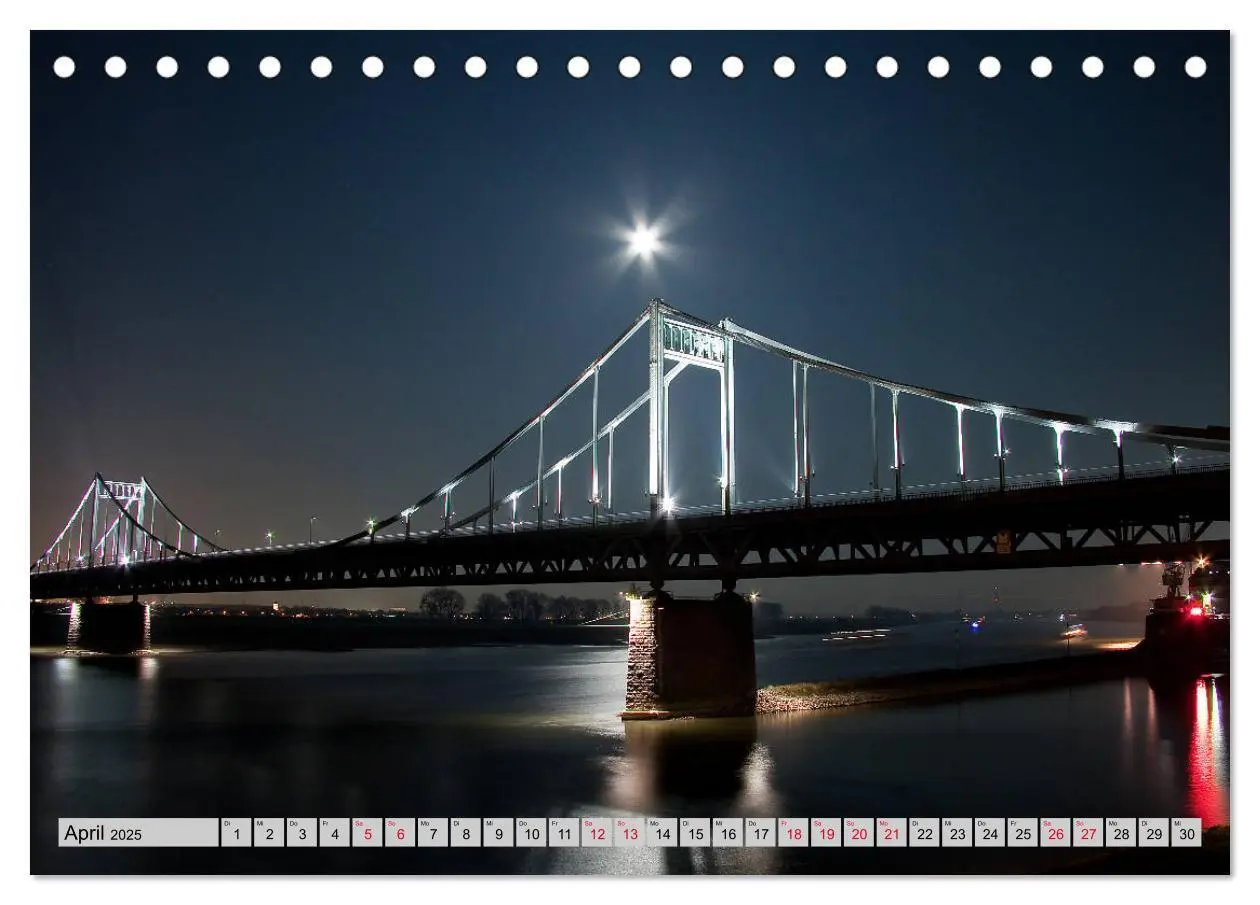 Bild: 9783435418923 | Es wird Nacht in Duisburg (Tischkalender 2025 DIN A5 quer),...