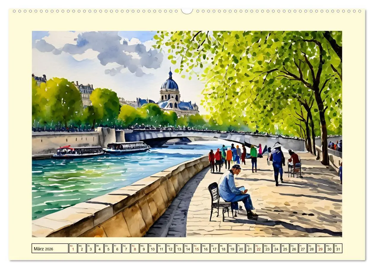 Bild: 9783457368923 | Paris - Stadt der Liebe (Wandkalender 2026 DIN A2 quer), CALVENDO...