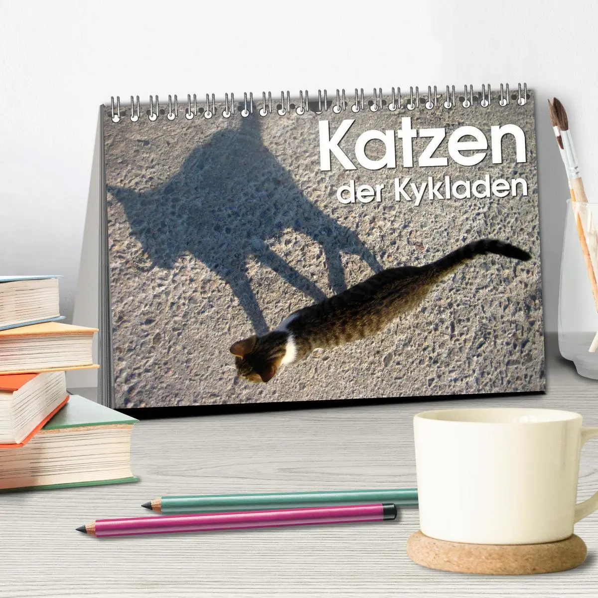 Bild: 9783516148923 | Katzen der Kykladen (Tischkalender 2026 DIN A5 quer), CALVENDO...