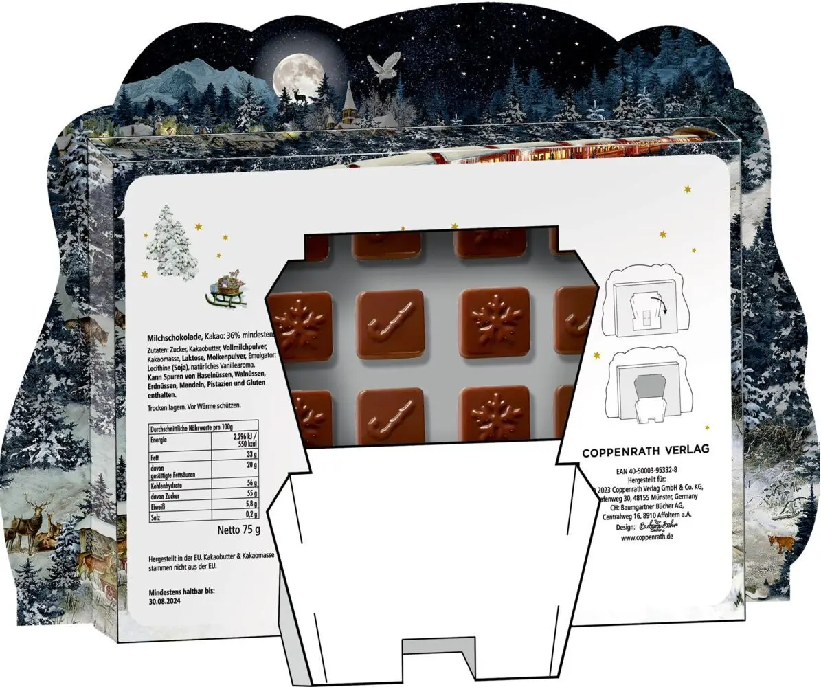 Bild: 4050003959023 | Adventskalender-Schokolade - Weihnachtsexpress | Kalender | 1 S.