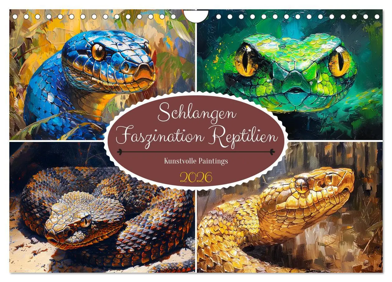 Cover: 9783457329023 | Schlangen. Faszination Reptilien. Kunstvolle Paintings...
