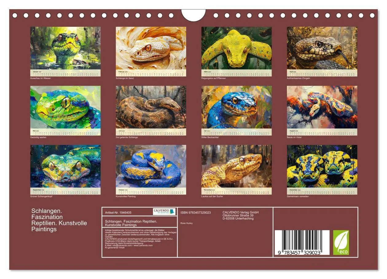 Bild: 9783457329023 | Schlangen. Faszination Reptilien. Kunstvolle Paintings...