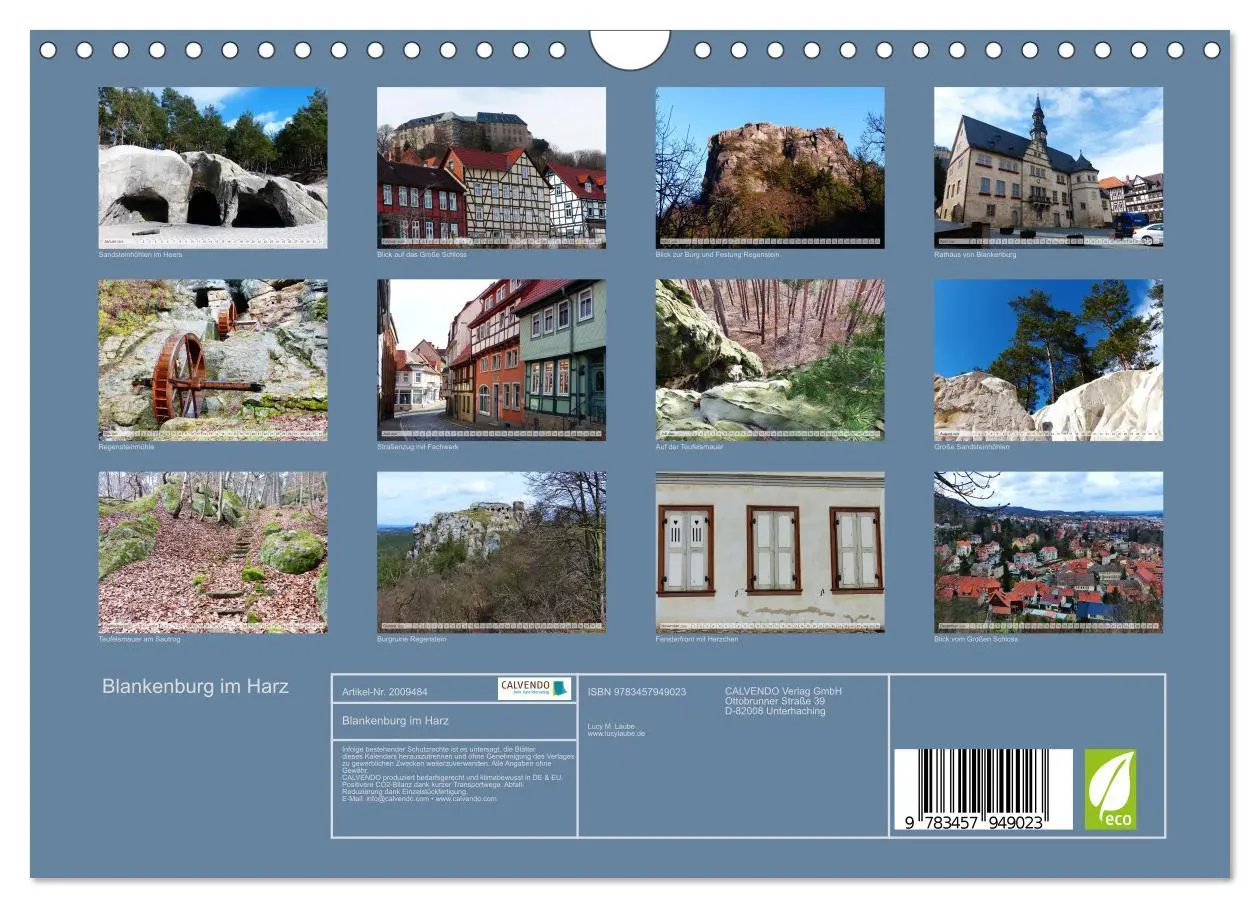 Bild: 9783457949023 | Blankenburg im Harz (Wandkalender 2026 DIN A4 quer), CALVENDO...