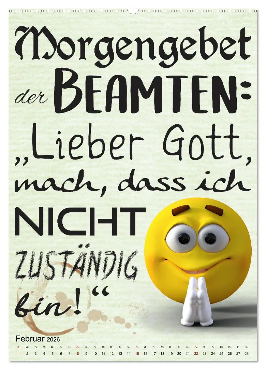 Bild: 9783516349023 | Beamten-Sprüche (Wandkalender 2026 DIN A2 hoch), CALVENDO...