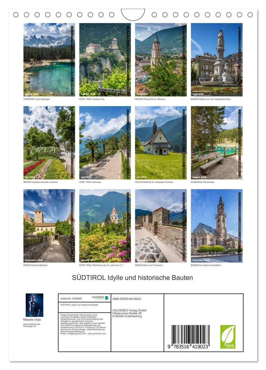 Bild: 9783516419023 | SÜDTIROL Idylle und historische Bauten (Wandkalender 2026 DIN A4...