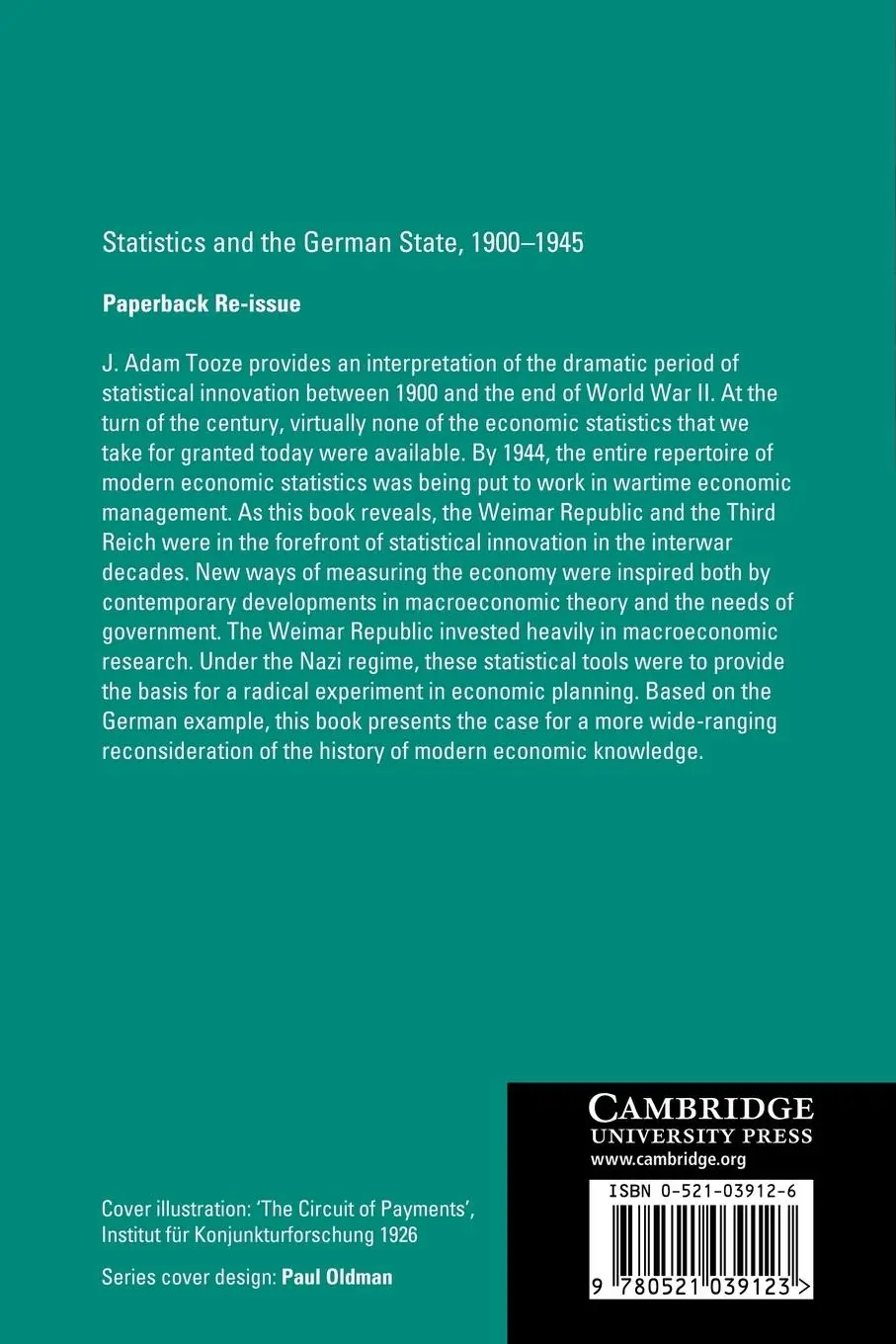 Rückseite: 9780521039123 | Statistics and the German State, 1900 1945 | J. Adam Tooze | Buch