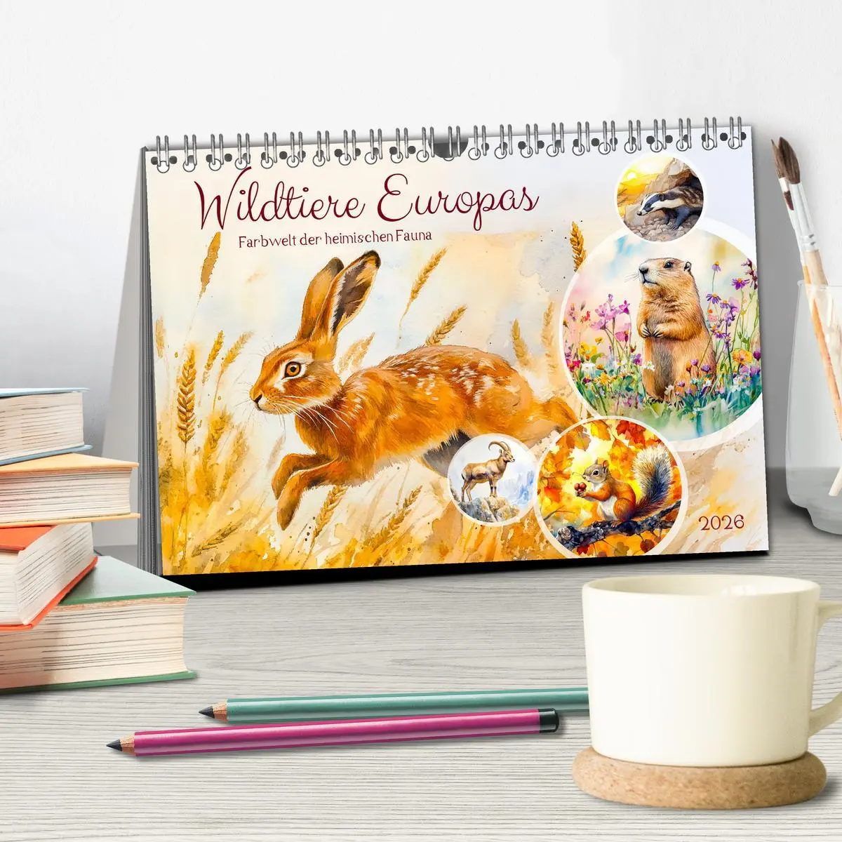 Bild: 9783457319123 | Wildtiere Europas - Farbwelt der heimischen Fauna (Tischkalender...