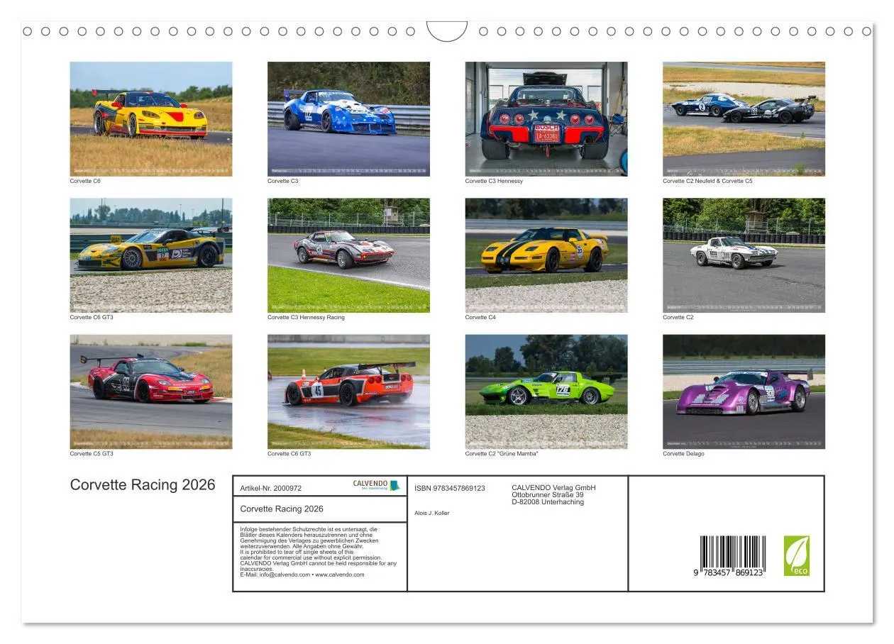 Bild: 9783457869123 | Corvette Racing 2026 (Wandkalender 2026 DIN A3 quer), CALVENDO...
