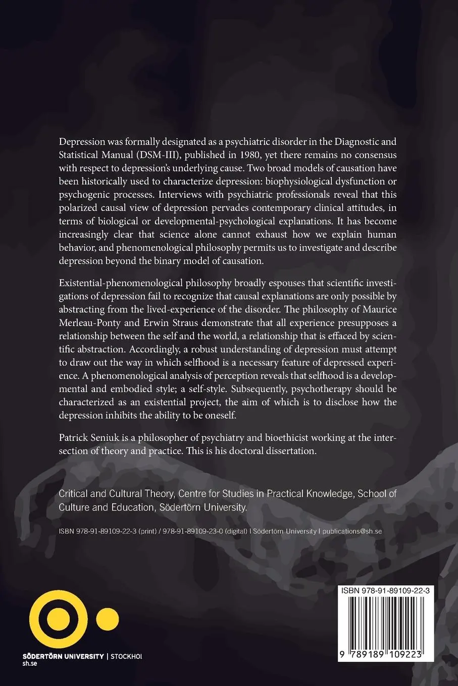 Rückseite: 9789189109223 | Encountering Depression In-Depth | Patrick Seniuk | Taschenbuch | 2020