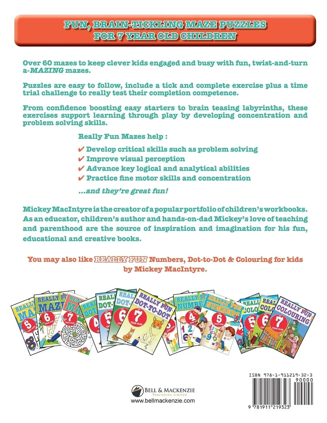 Rückseite: 9781911219323 | Really Fun Mazes For 7 Year Olds | Mickey Macintyre | Taschenbuch